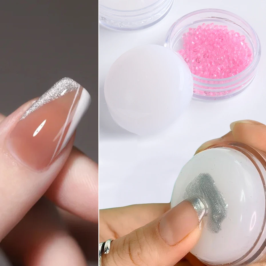 French Nail Design Nail Stamper Silicone Stamp Detachable Jelly Head Gel  Polish Printing Templates Nail Accessories Tools Sa1947 - Nail Templates -  AliExpress