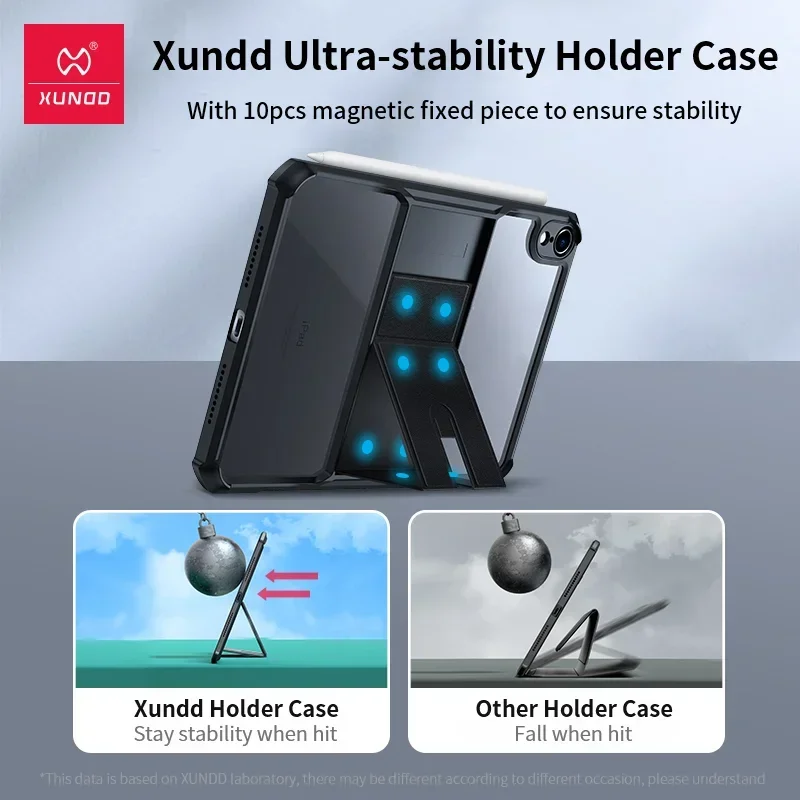 Xundd-iPad mini 6, 7,a17 pro,2020用の軽量スタンドカバー