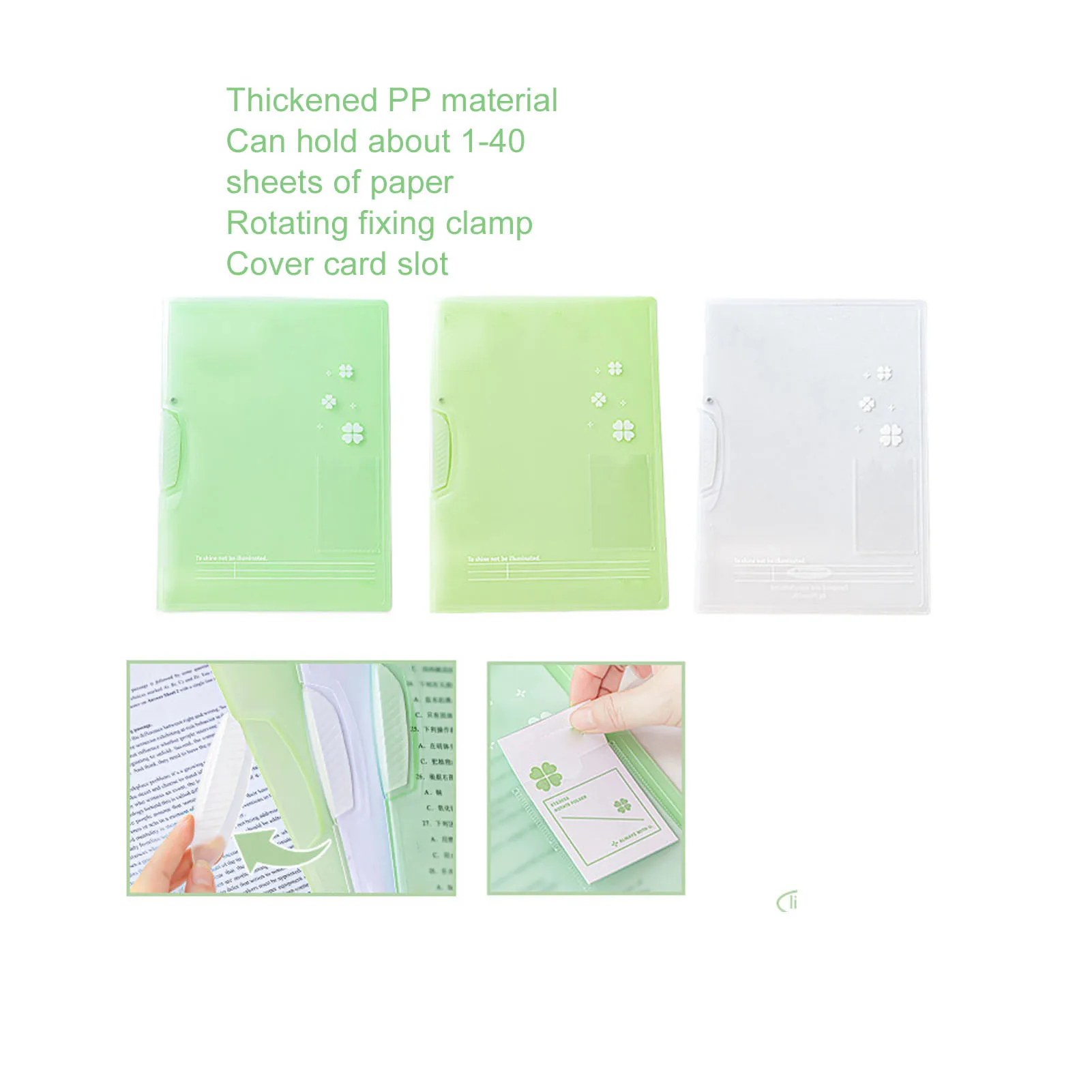 3PCS Report Cover with Clip 40 Sheet Capacity Clear Thickened PP File Folder for A4 and Letter Size Paper Swing Report Folder