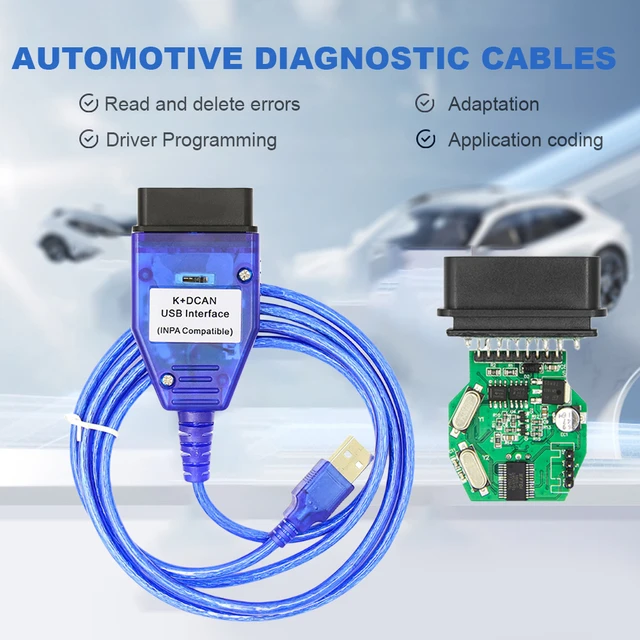 Car Diagnostic Connector Cable for BMW INPA K+CAN INPA K DCAN OBD2 Scanner  Switch USB Interface Cable Car Code Diagnostic Tool - AliExpress