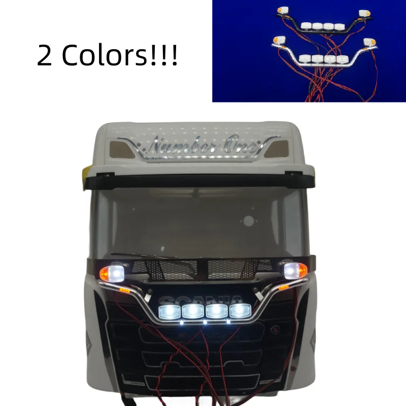 Lampada Ad Asta In Alluminio Faretto A Led Per Tamiya 1/14 Rc Truck Scania 770S 56371 56323 Actros Volvo Tractor Trailer Lesu Tamiya