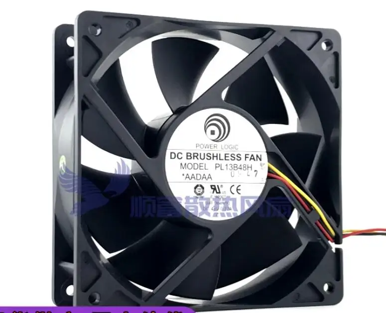 

POWER LOGIC PL13B48H DC 48V 0.32A 120x120x38mm 3-Wire Server Cooling Fan