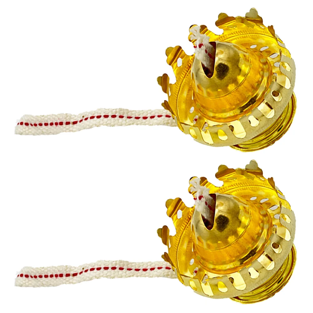 

2 Sets Wick Accessories for Kerosene Lamp Replace Oil Burner Aluminum Alloy Parts Replacement