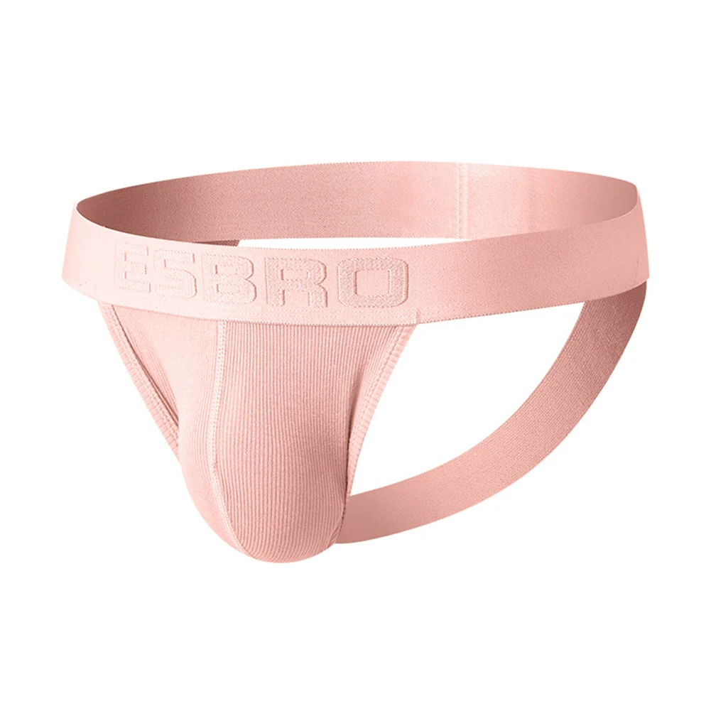 

New Stylish Briefs Men Male Thong Breathable Daily Hip Lifting Jock Straps Lingerie Low Waist Pouch Quick Drying