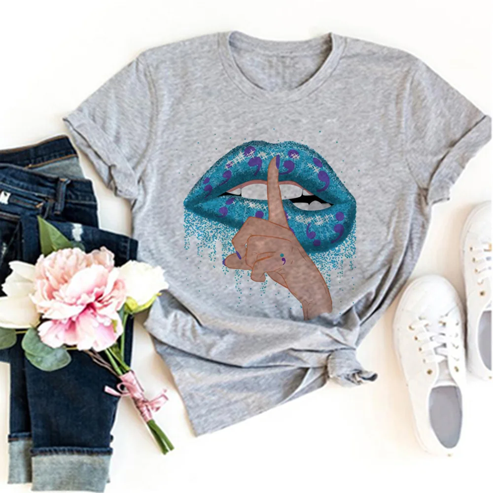 

Love Lips Tee women manga harajuku top female Japanese harajuku 2000s clothes
