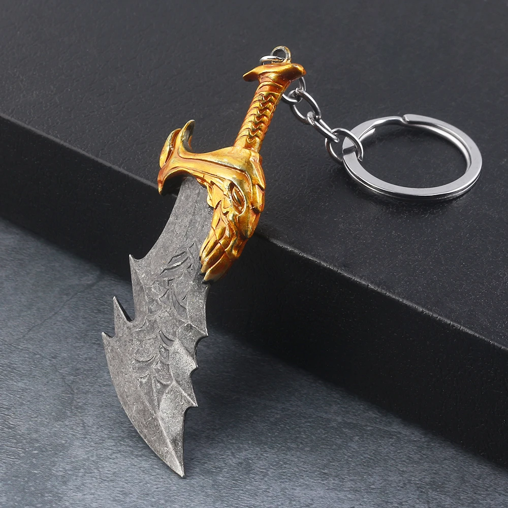 1/6 God of War SWORD Kratos Blade of Olympus LEVIATHAN full metal keychain