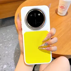 Fashionable Magnetic Dopamine Colors No - Slip PU Leather Phone Case with Wireless Charging Compatibility for Honor X80 Pro Max (Yellow)