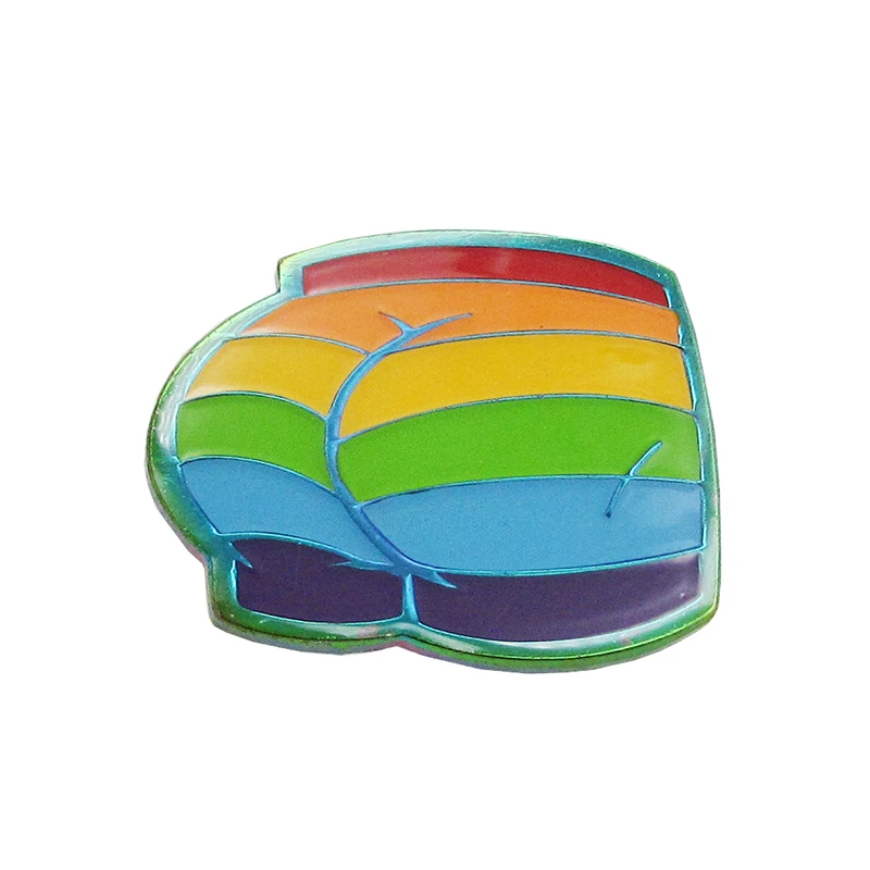 

Шестицветная Радужная булавка от производителя, оптовая продажа, недорогая уникальная синяя и фиолетовая Радужная пластина, эмалированная булавка для подарка