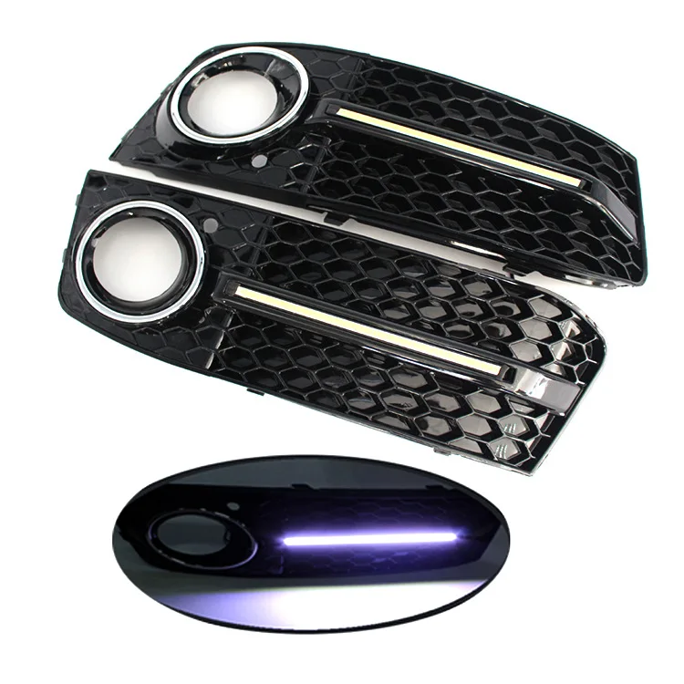 

Suitable for 09-12A4 B8 Refitting RS4 Fog Lamp Frame with LED Daytime Running Light Honeycomb Grid LED Lamp.