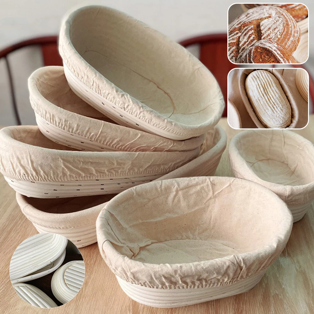 Cestino Lievitazione Pane In Rattan - Ovale 10 Pollici Per Panificazione Professionale E Domestica - Foto 6