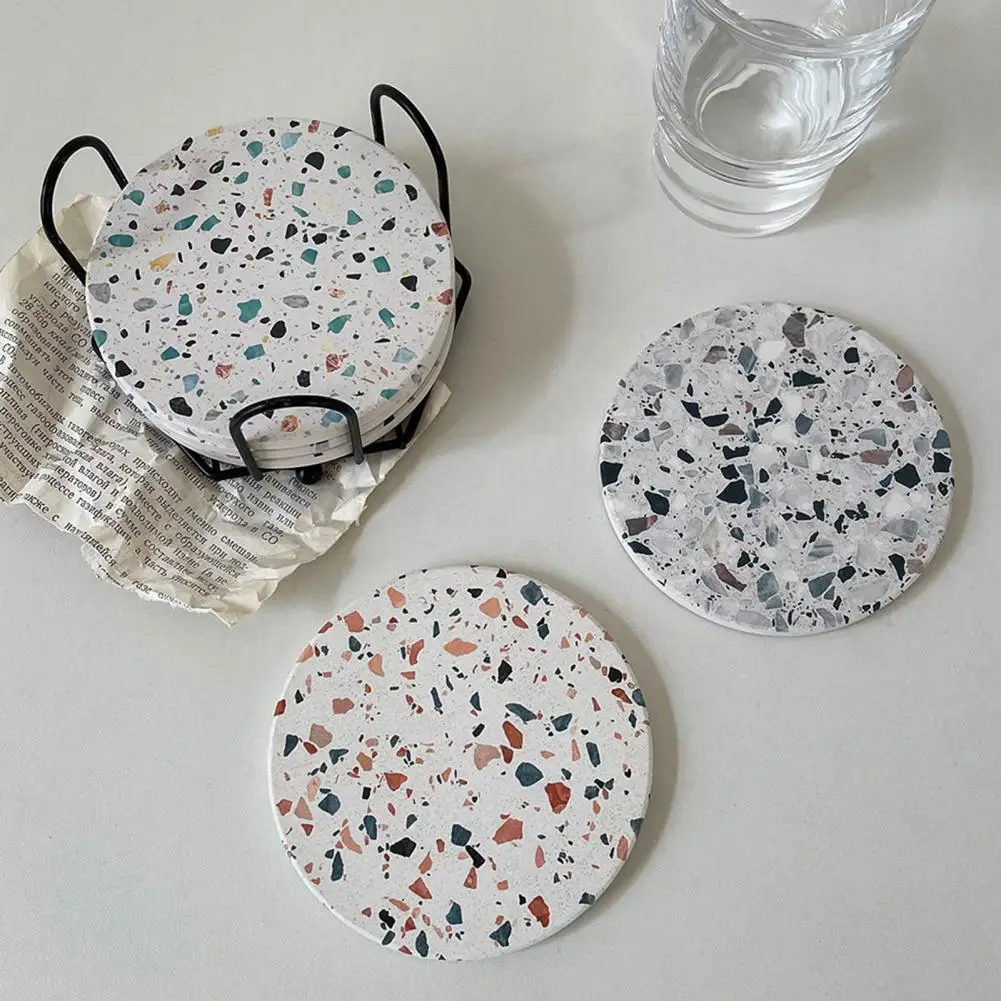 

Cup Coaster Wood Diatomaceous Earth Tea Coffee Cup Pad Placemats Heat Resistant Nordic Style Cup Pad Office Cup Mats Table Pad