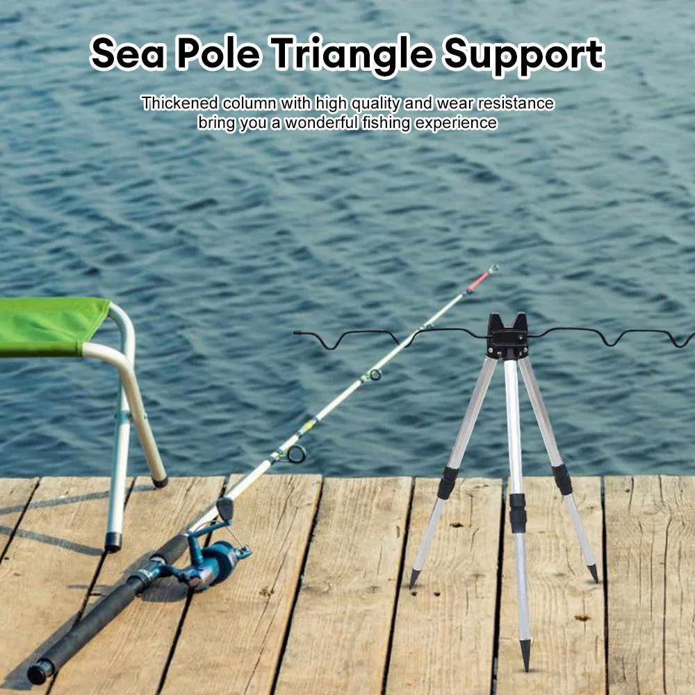 Fishing Rods Support Multifunction Telescopic Rod Holder Foldable Adjustable Outdoor Fishing Equipment Tripod Fishing Rods Stand