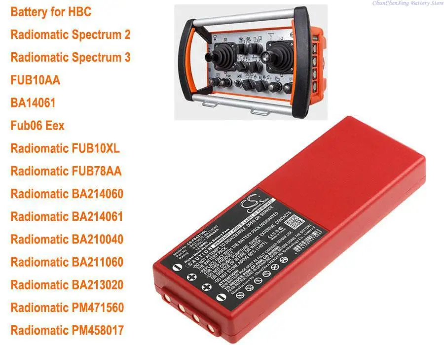 

OrangeYu 2000mAh Battery for HBC Radiomatic Spectrum 2,Spectrum 3,BA14061,FUB10AA,FUB10XL,FUB78AA,PM471560,BA210040,BA211060