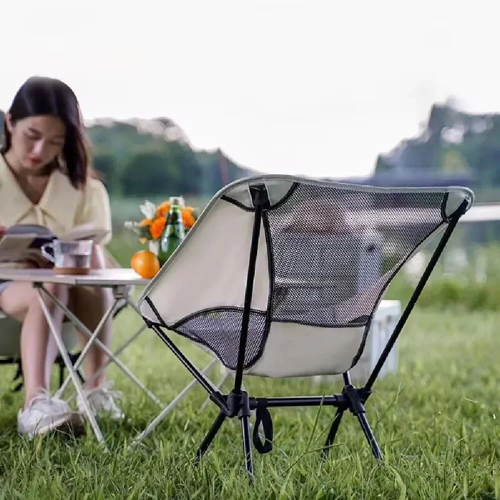 Folding Chair Folding Stool Camping Chairs Outdoor Portable Folding Beach Stool Lightweight Picnic With Storage Bag Detachable Alloy Fishing Backrest Chair