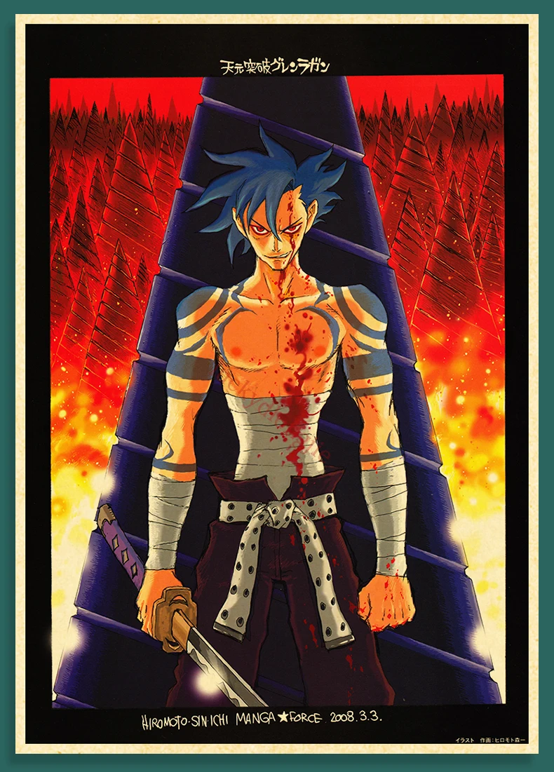 Плакат Tengen Toppa Gurren-Lagann luckydlongjie | AliExpress