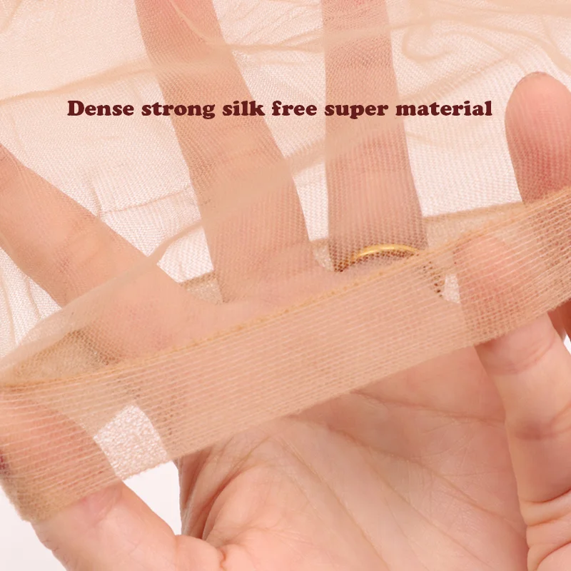 3Packs(6Pcs) Hd Wig Cap Ultra Thin Transparent Hd Stocking Wig Cap Invisible Hair Net Wholesale Breathalbe Bald Wig Accessories