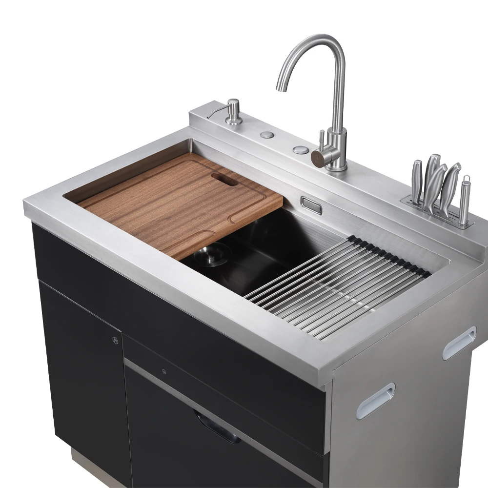 Stainless Steel Modern Luxury Smart 3-in-1 Built-in Dishwasher Kitchen Sink 5