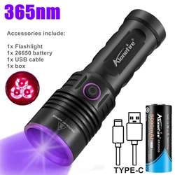 High-Power Blacklight UV Flashlight - 26650 (3x365nm)