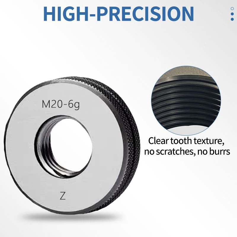 UFS TAP 1SET(1*GO+1*NOGO) 6g 정확도 M0.8 M0.9 M1-M30 표준 미터법 나사산 링 게이지 측정 도구