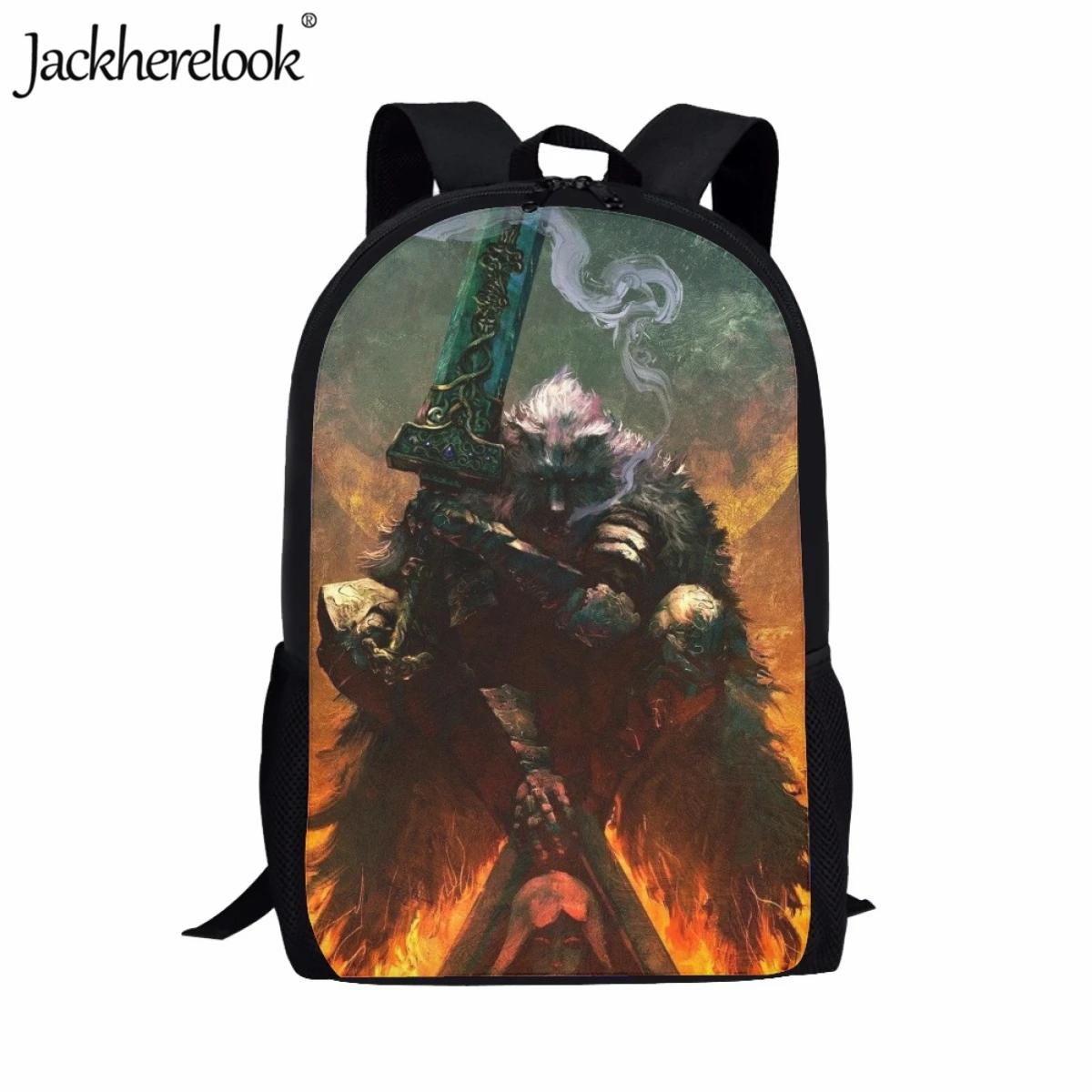 

Jackherelook Game Dark Soul Anime Backpack for Teen Kids Fashion Trend New School Bag Student Casual Daily Practical Book Bags