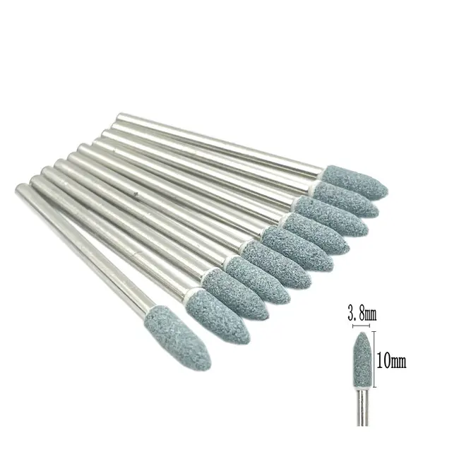 10pcs/set Dental Stone Grinder Polisher Burs 2.35mm Shank For