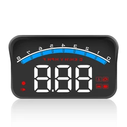 Digital Car Speedometer & Head - Up Display with OBD Clock and RPM Monitoring (M6S)