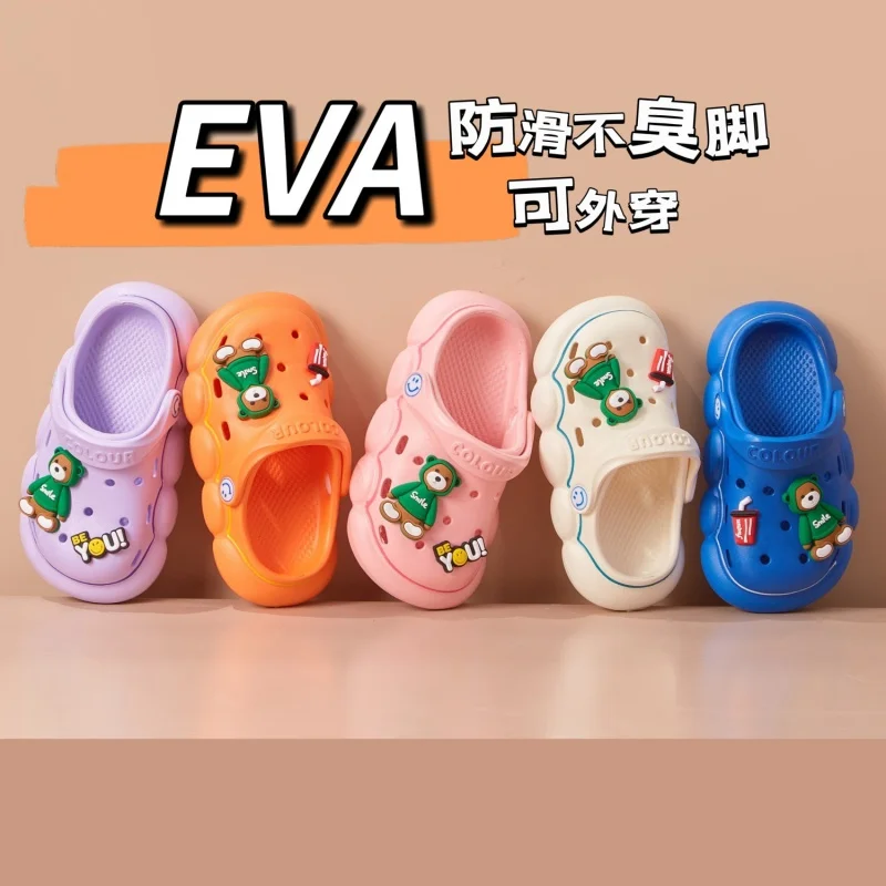 

Children's Slippers Boys' Hole Shoes Summer Eva Breathable Boys' Sandals Outer Wear Soft Bottom Baby Junior Beach Shoes