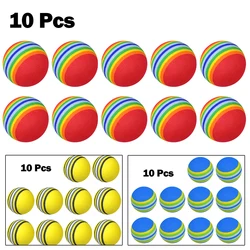 10pcs Sponge Balls Golf Balls EVA Flexible Golf Swing Training Indoor Practice Red/Blue/Yellow 42mm 4.5g For Approach Shot
