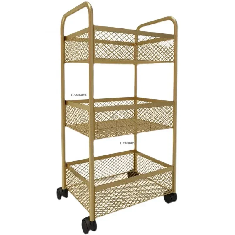 Barber shop Trolley Cart Organizer Cart with Wheels Salon Furniture Auxiliary for Beauty Salon Trolley for Hairdresser Z X