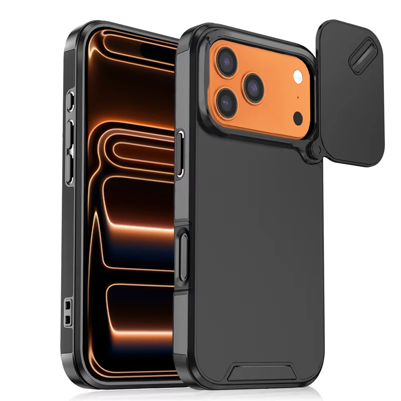 Luxury Slide Camera Protection Shockproof Armor Matte Phone Case Cover