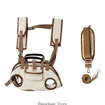 Borsa da trasporto a spalla per cani piccola taglia con tasca frontale e lato aperto Design 3XUF