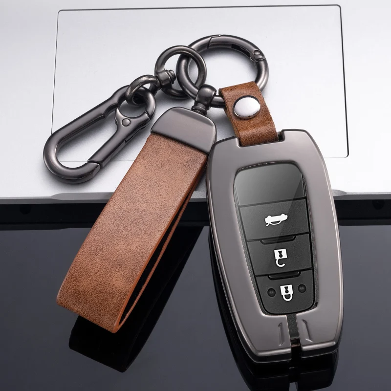 

Car Key Case Protector Metal Zinc Key Shell Cover Auto Accessories For Toyota Prius Camry Corolla C-HR CHR RAV4 Prado 2018 2022