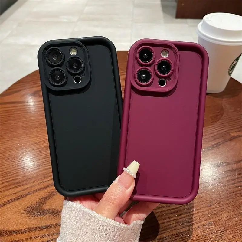 Stylish Candy Color Shockproof Bumper Phone Case with Soft Protective Cover