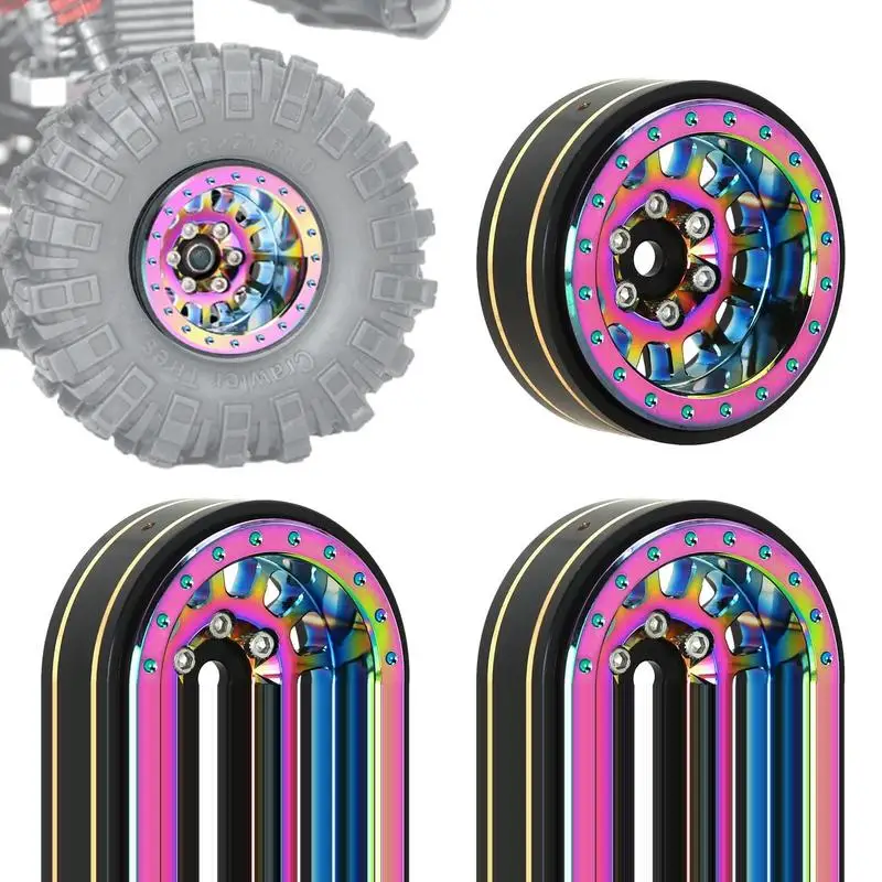 

RC Wheel Rims Hub Beadlock Hub Rims Tires For RC Car High-Precision RC Car Tires For Easter New Year Christmas And Birthday