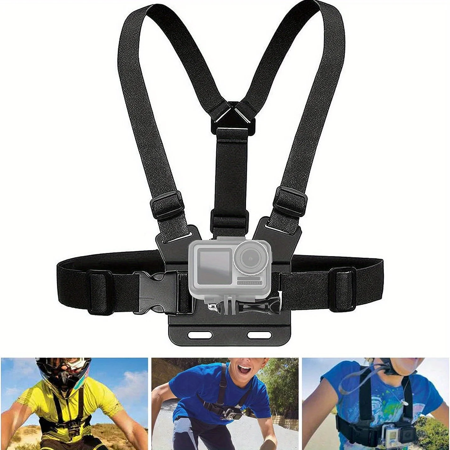 Universal Chest and Head Strap Belt with J-Hook Mount
