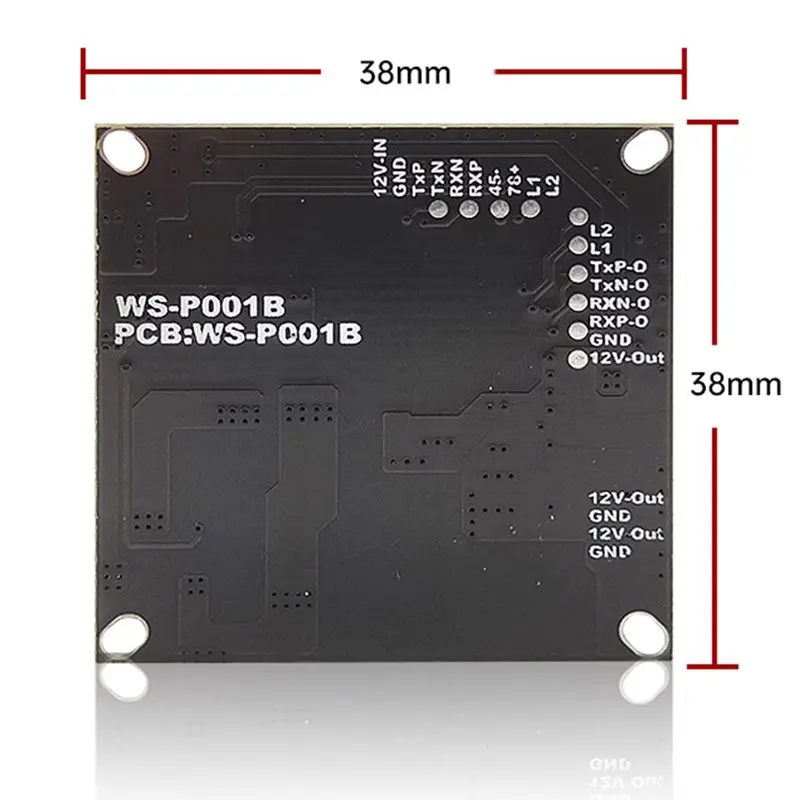 AU40 온도 저항성 절연 표준 네트워크 감시 카메라 Poe 모듈 4KV 서지 보호 AF 프로토콜 12V