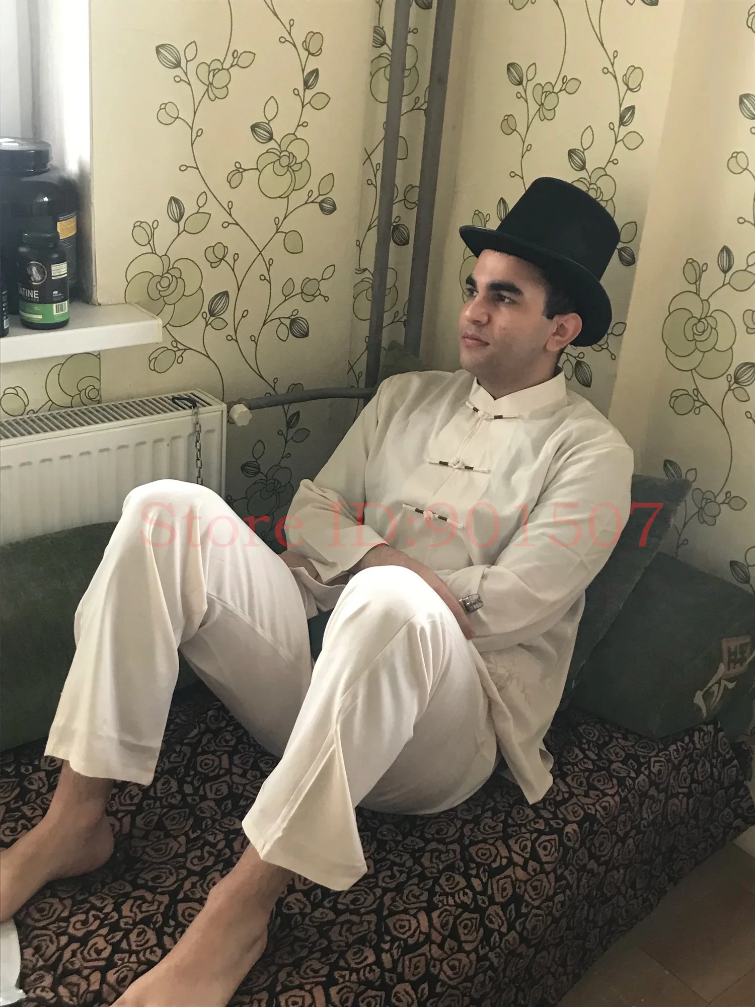 Mandarin Collar Casual Tang Clothing Embroidered Hanfu Kung Tang Suit Chinese Men's Suit chinese traditional costume