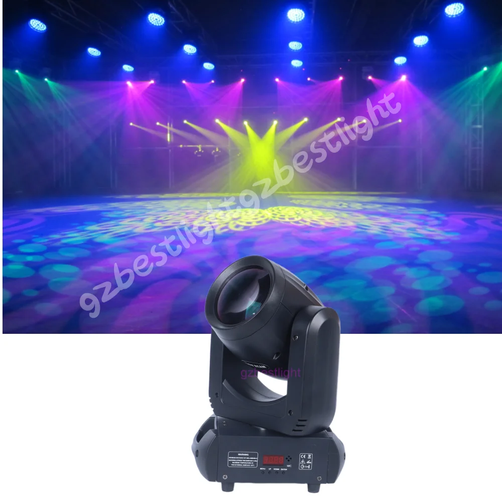 Moving Head Light 150W/200W LED Beam Spot Wash Rotating 8/14 Gobos Sound Activated DJ Mixer Control Flight Case