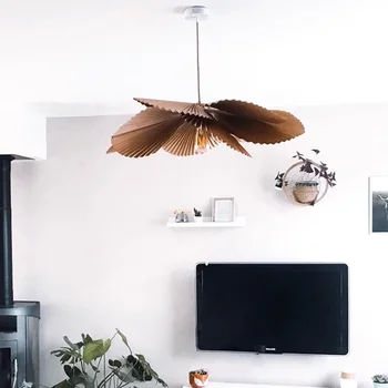 Modern Wabi Sabi Paper Ceiling Lamp Living Room Shop Led Ceiling Chandelier Kitchen Island Pendant Lights Home Decorations 6