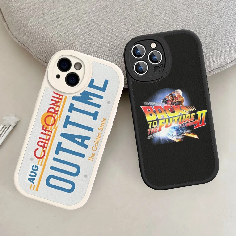 

Back To The Future Movie Phone Case Hard Leather For IPhone 14 13 12 Mini 11 14 Pro Max Xs X Xr 7 8 Plus Fundas