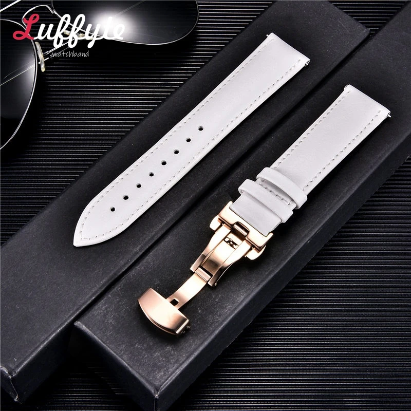 Luxury Leather Watch Band - Premium 20mm/22mm Strap Replacement