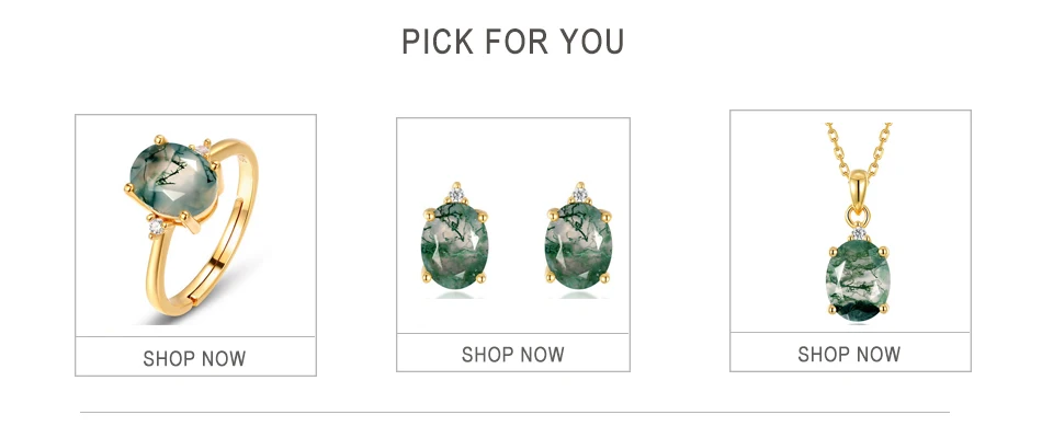 WES 925 Sterling Silver Original Certified Natural Stone Moss Agate Rings for Woman Gold Plated Trendy Anniversary Fine Jewelry