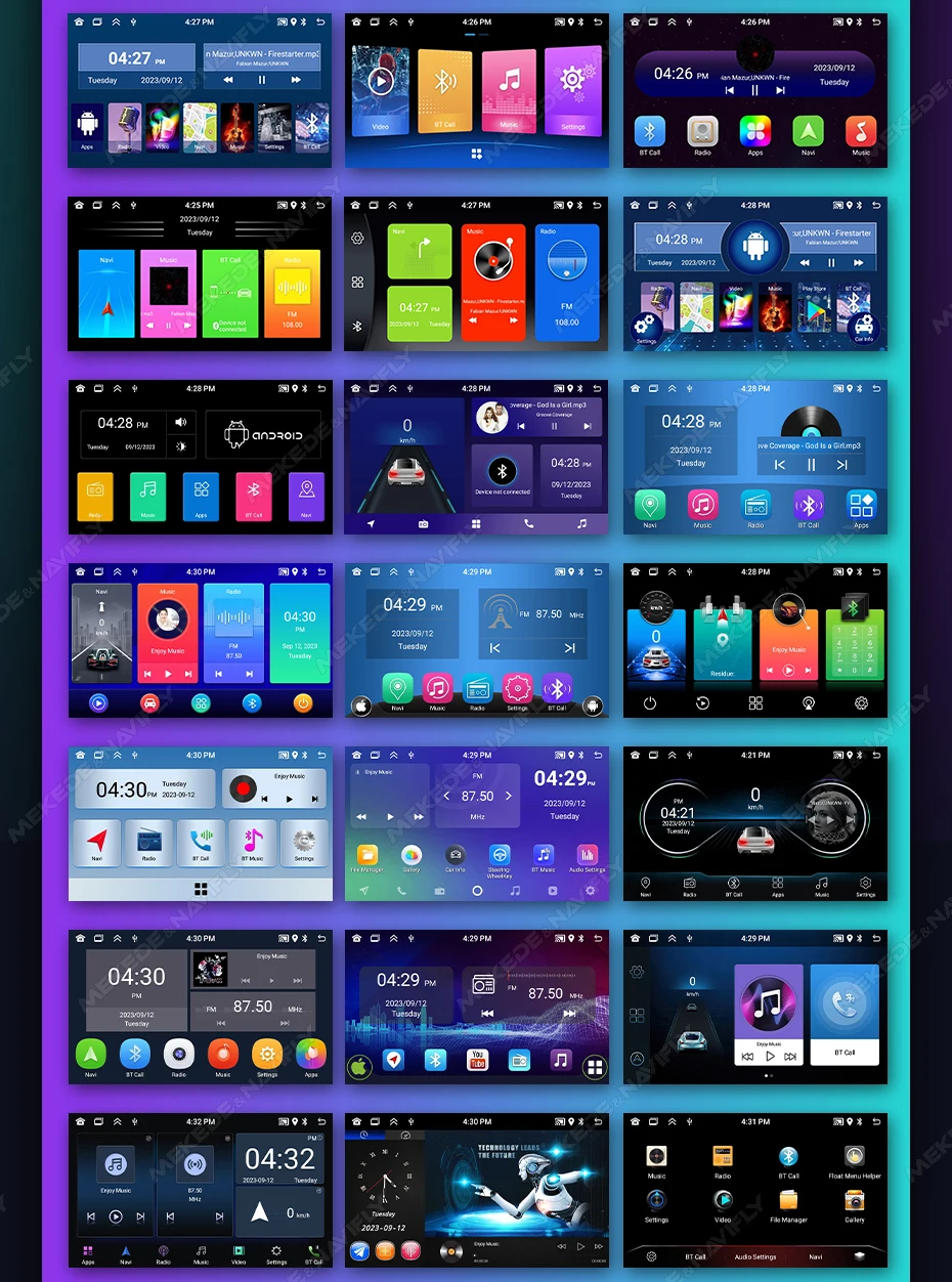 Автомобильный мультимедийный плеер TomoStrong с GPS-радио Android 13 ...