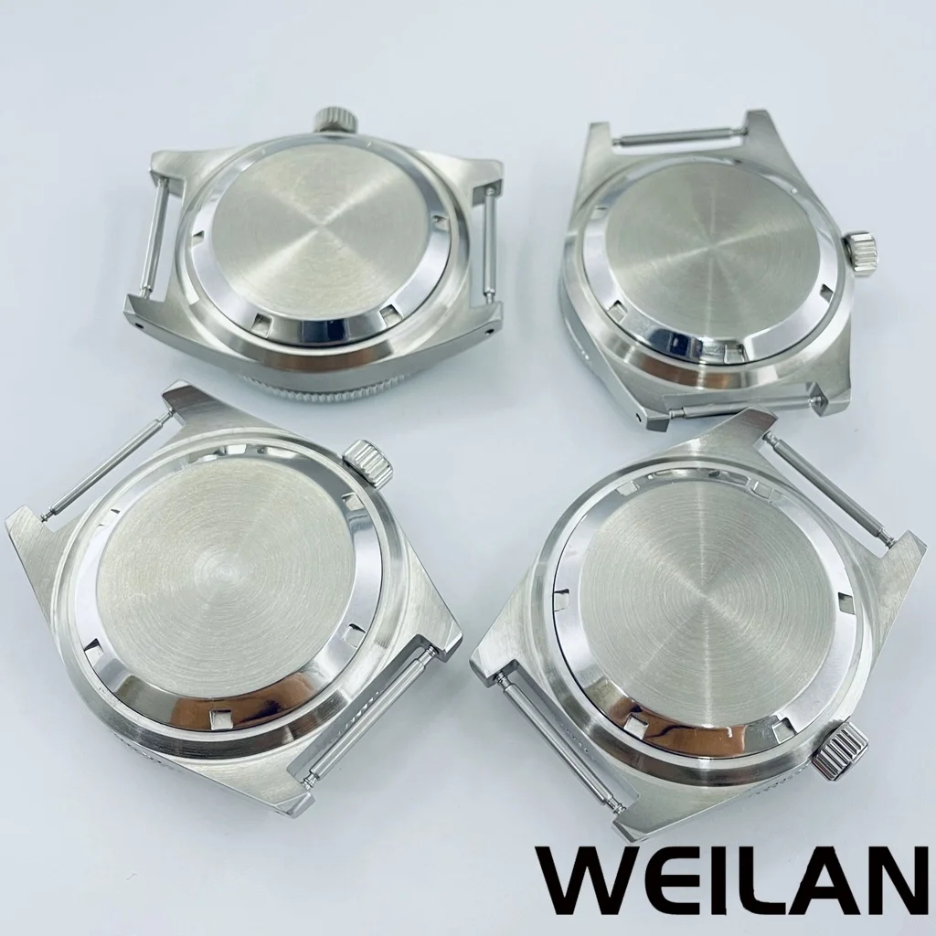 Silver Stainless Steel Watch Case with Multi-Colored Ring Options