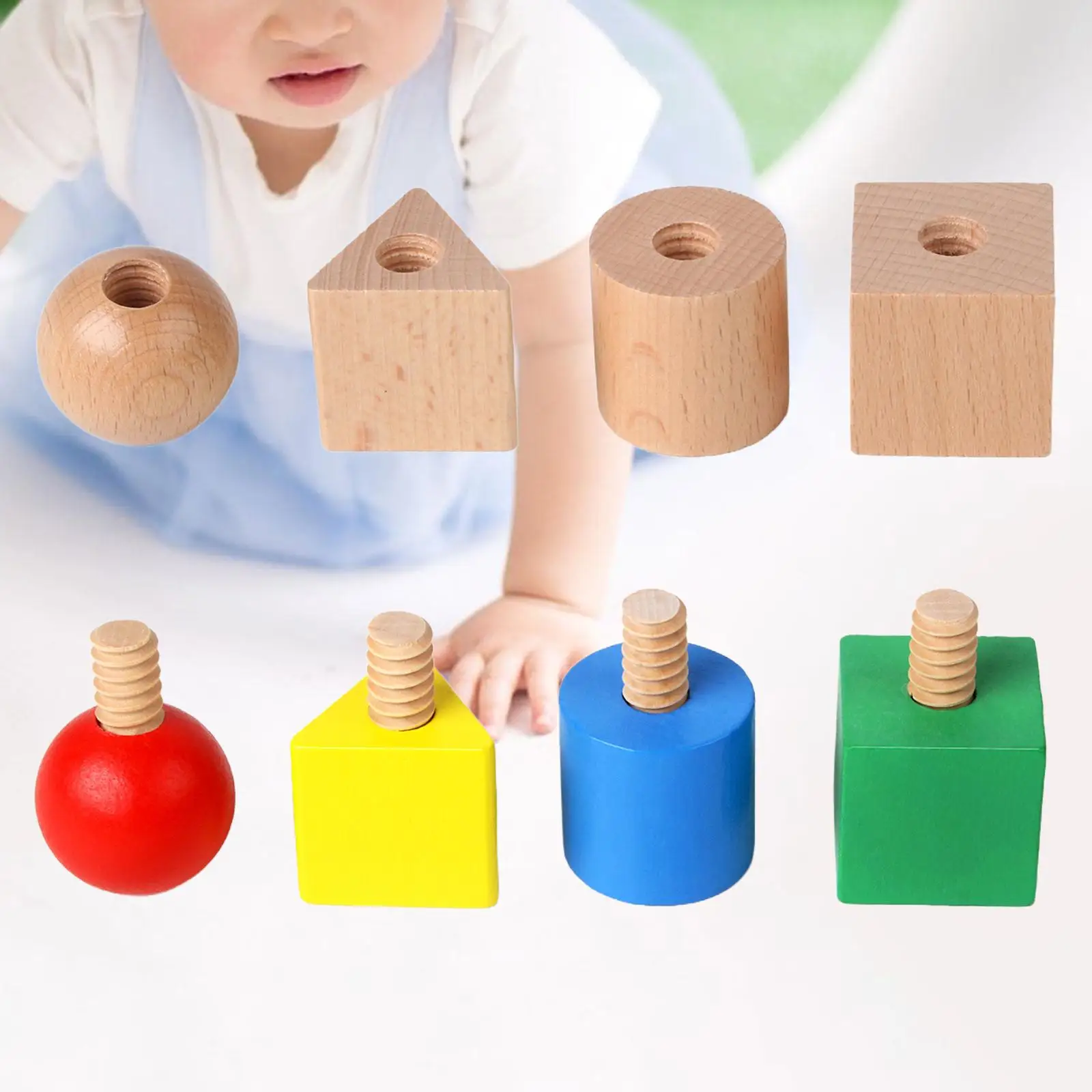 

Montessori Sorting Games Wooden Montessori Toy Nuts and Bolts Toy Children Stacking Toys Fine Motor Skills Shape Matching Nut