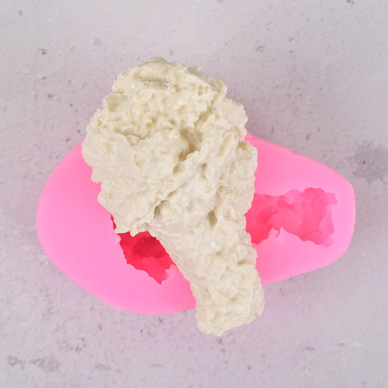 New Fried Chicken Leg Silicone Mold Mousse Cake Baking Chocolate Aromatherapy Candle Mold DIY Handmade Soap Spot