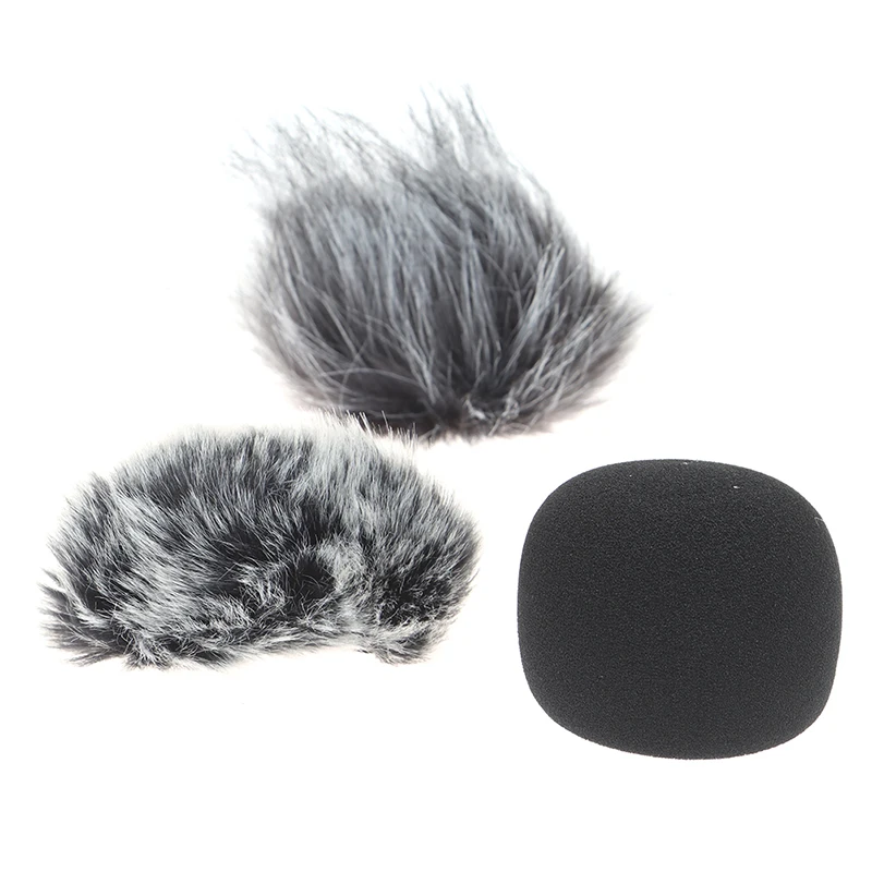 Microphone Cover Furry Windscreen Muff Cover Foam Microphone Windproof Cover For Zoom H1 H1N