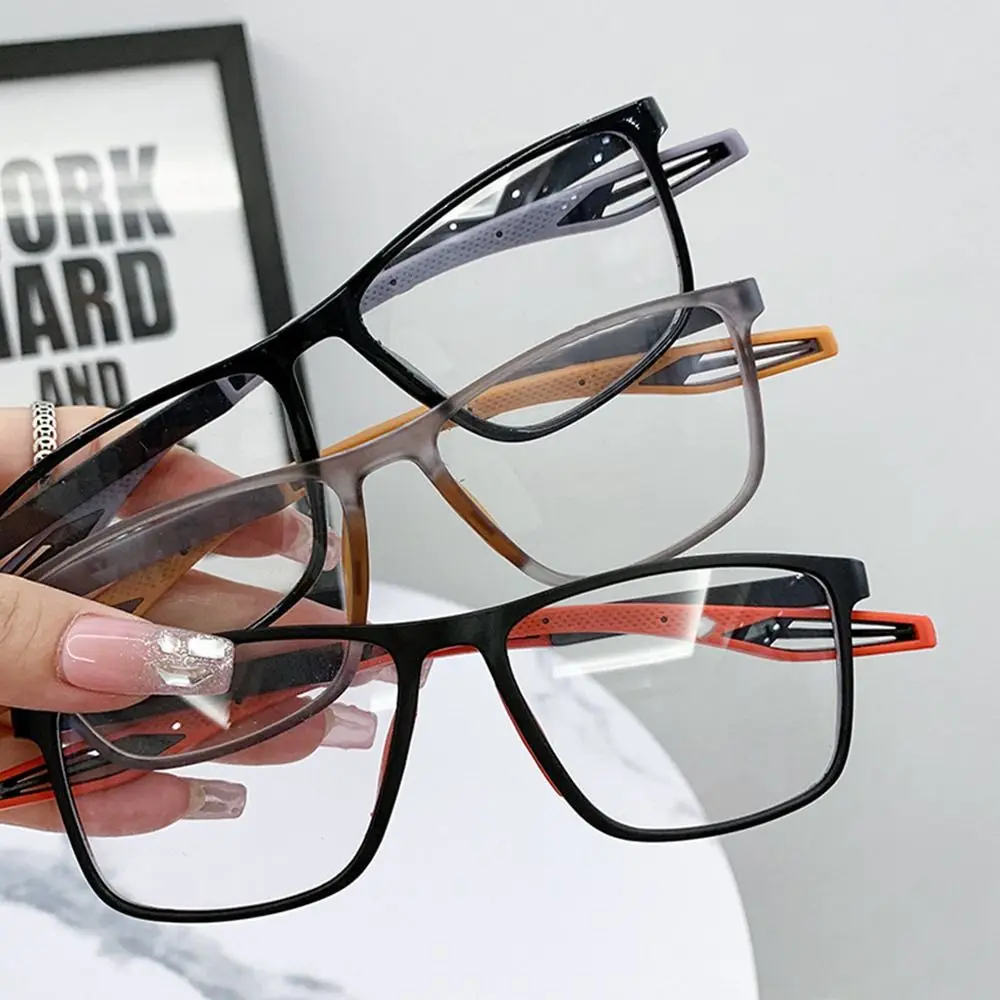 Myopia Glasses Unisex Ultralight Silicone TR Sports Myopia Glasses Anti Blue Light Men Basketball Anti-shedding Eyewear Prescription Eyeglasses