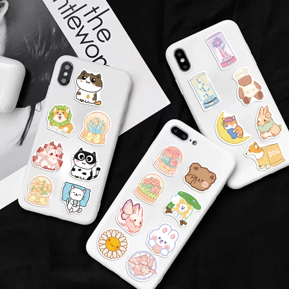 Aesthetic Stickers 100 Pcs Cute Vsco Sticker Pack Waterproof Vinyl Decals Stickers for Water Bottle Laptop Hydro Flasks Phone Case Scrapbook Scooter