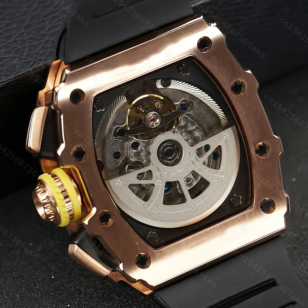 2022 Fashion New Men's Automatic Watch Stainless Steel Material Rubber Strap Sapphire Glass Mirror Casual Sports Waterproof